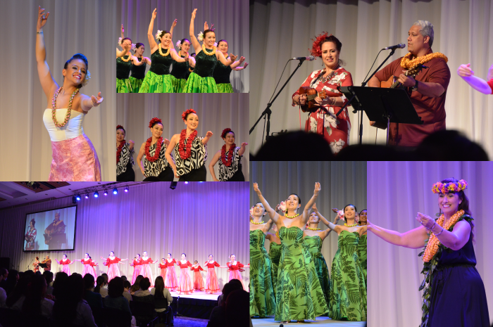 ▲初日は「ナ・ホク・ハノハノ・アワードミュージックフェスティバル 2018ウィズ ミスアロハフラ」が開催され、歴代受賞アーティストと世界最高峰のフラ競技大会ソロ部門優勝者ミス・アロハフラによる夢の共演ステージに会場は大盛況でした。